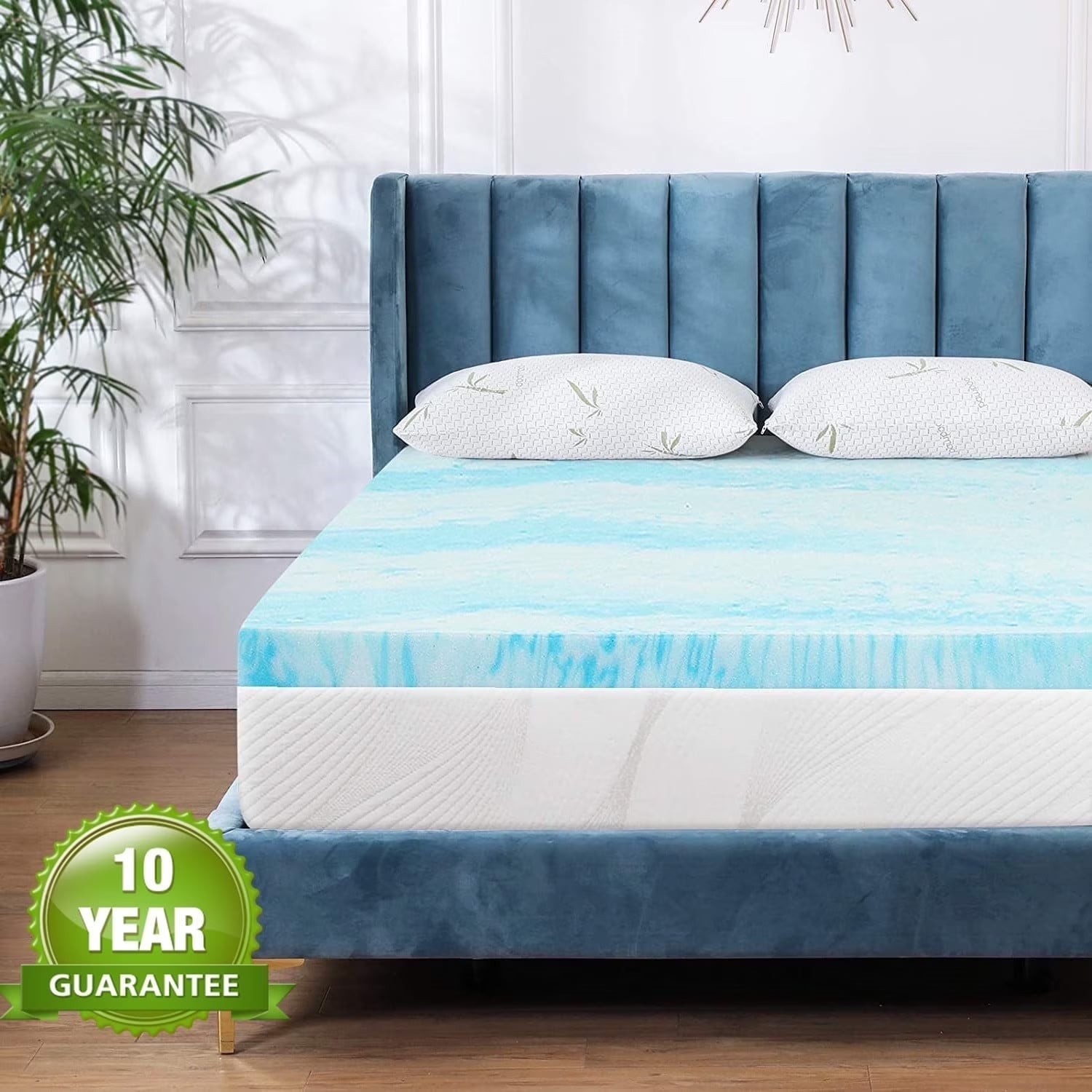 Beddle Gel Memory Foam Mattress Topper, Full Size, 2 inch, for Pressure Relief gallery