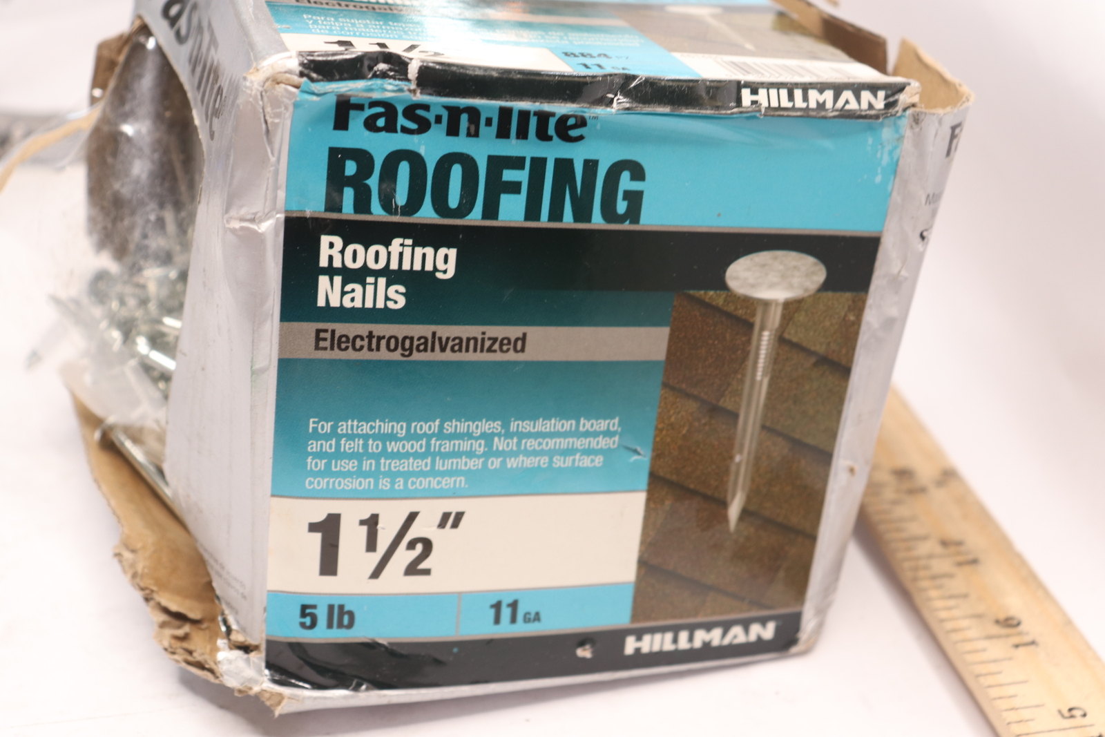 Hillman Electro Galvanized Roofing Nails 11-Ga 1-1/2" 5 lb. 461460 gallery