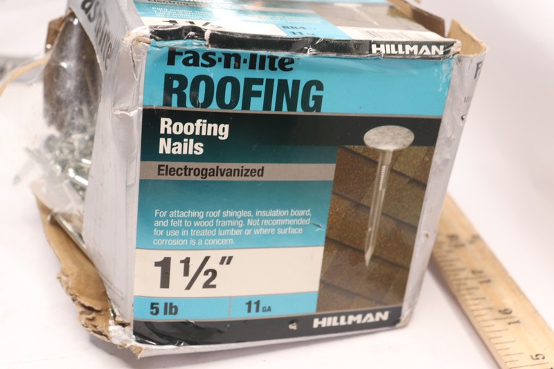 Hillman Electro Galvanized Roofing Nails 11-Ga 1-1/2" 5 lb. 461460 gallery