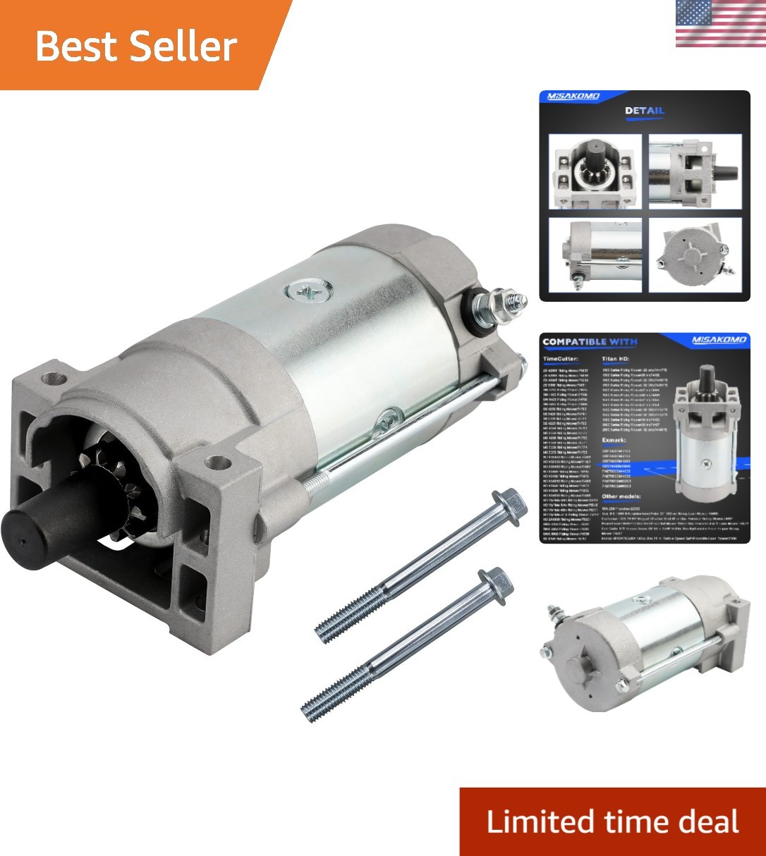 136-7880 Lawn Mower Starter Motor for Toro & Exmark - Smooth & Quiet Operation gallery