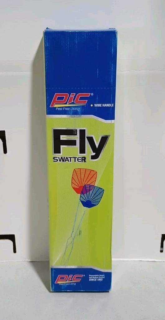Pack Of 24 PIC Plastic Assorted Colors Metal Handle Fly Swatters gallery