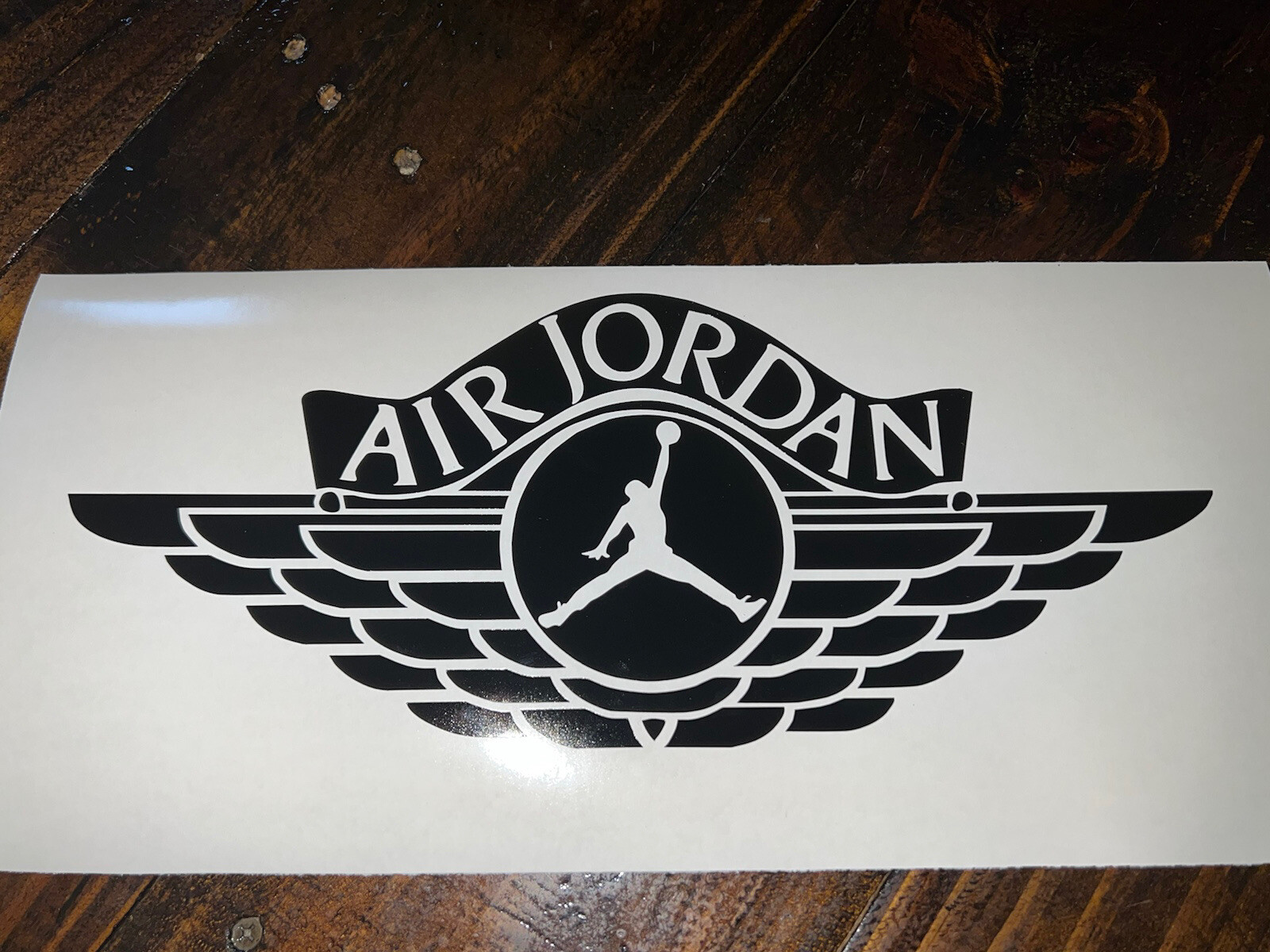 Retro Air Jordan Sticker 12” Black Decal JUMPMAN Vinyl Michael Jordan Nike gallery
