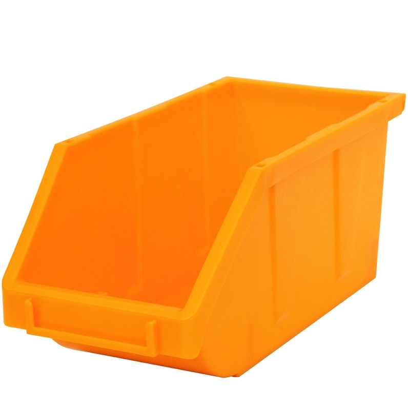 6-Pack Stackable Storage Bins Tool Part Container Yellow 5" w x 10" d x 5" h gallery