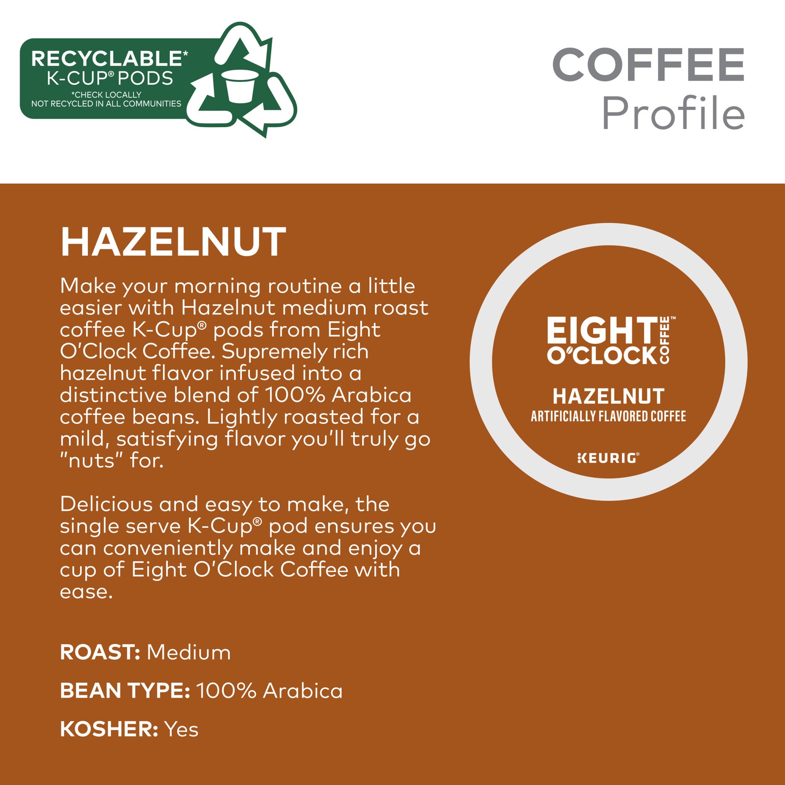 Hazelnut Coffee, Single-Serve K-Cup Pods, 24 Count gallery