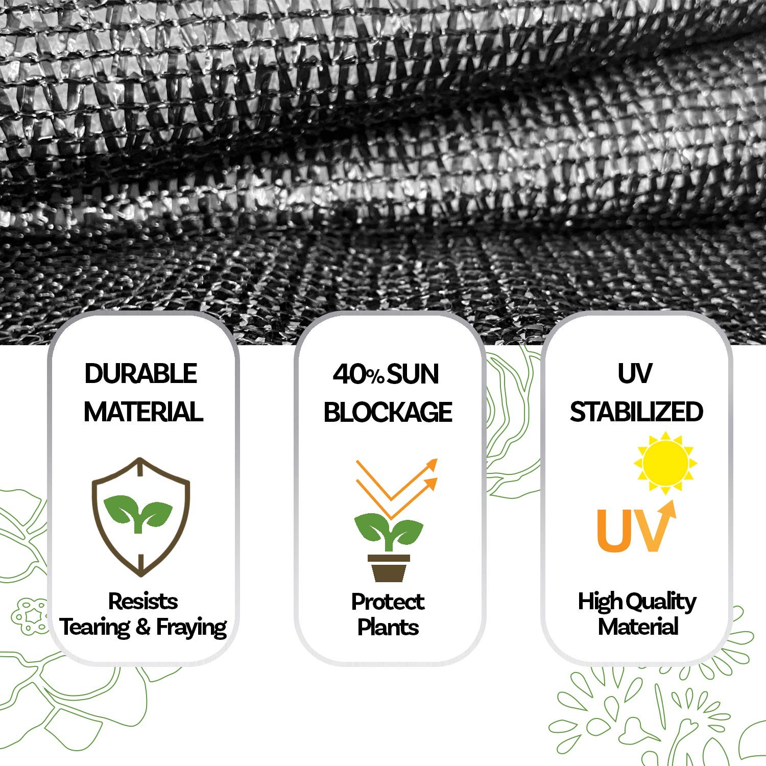 Alion Home 40% Sunblock Shade Cloth with Grommets - Garden Netting - Sun Shad... gallery