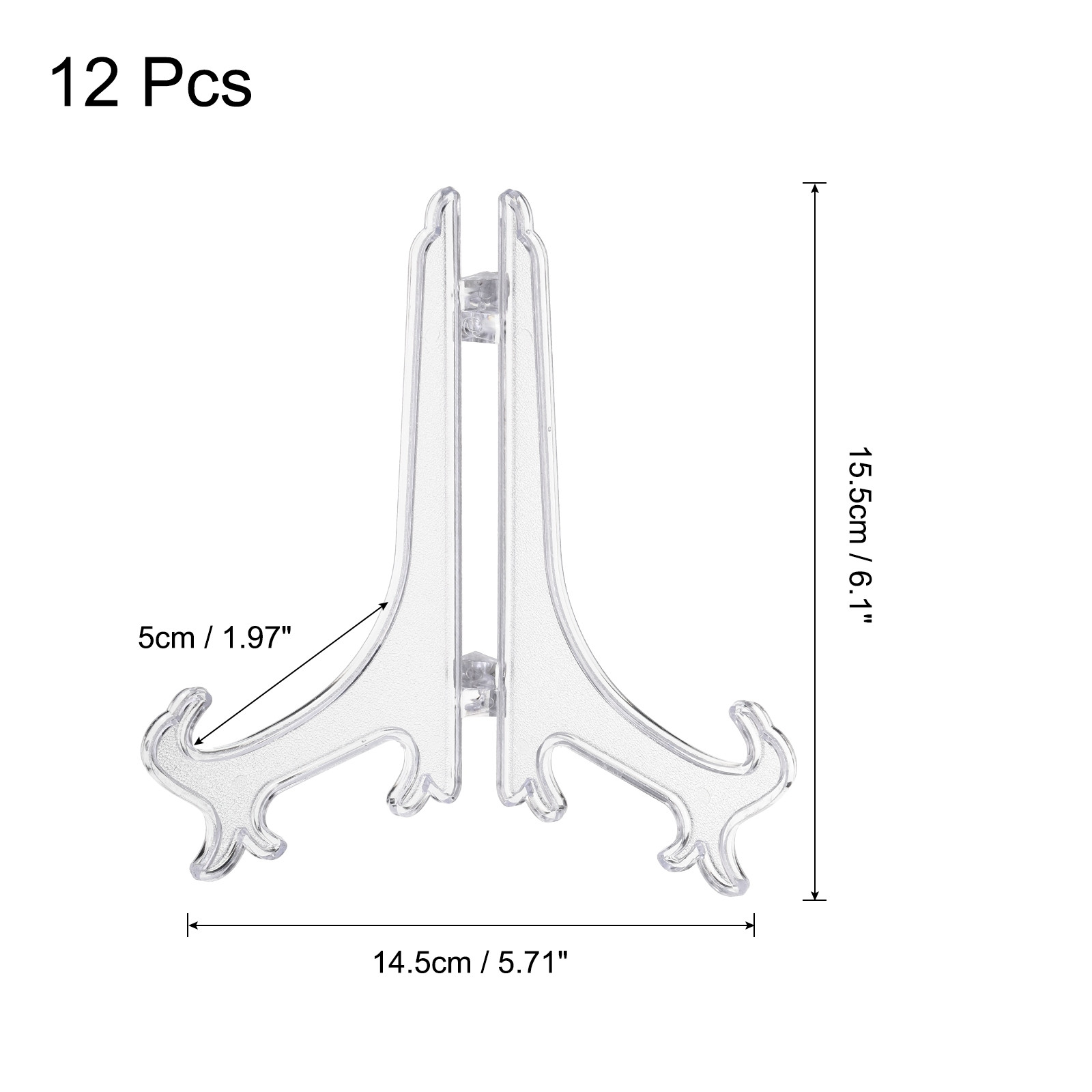6" Acrylic Plate Stands for Display Plate Holder Transparent 12Pcs gallery