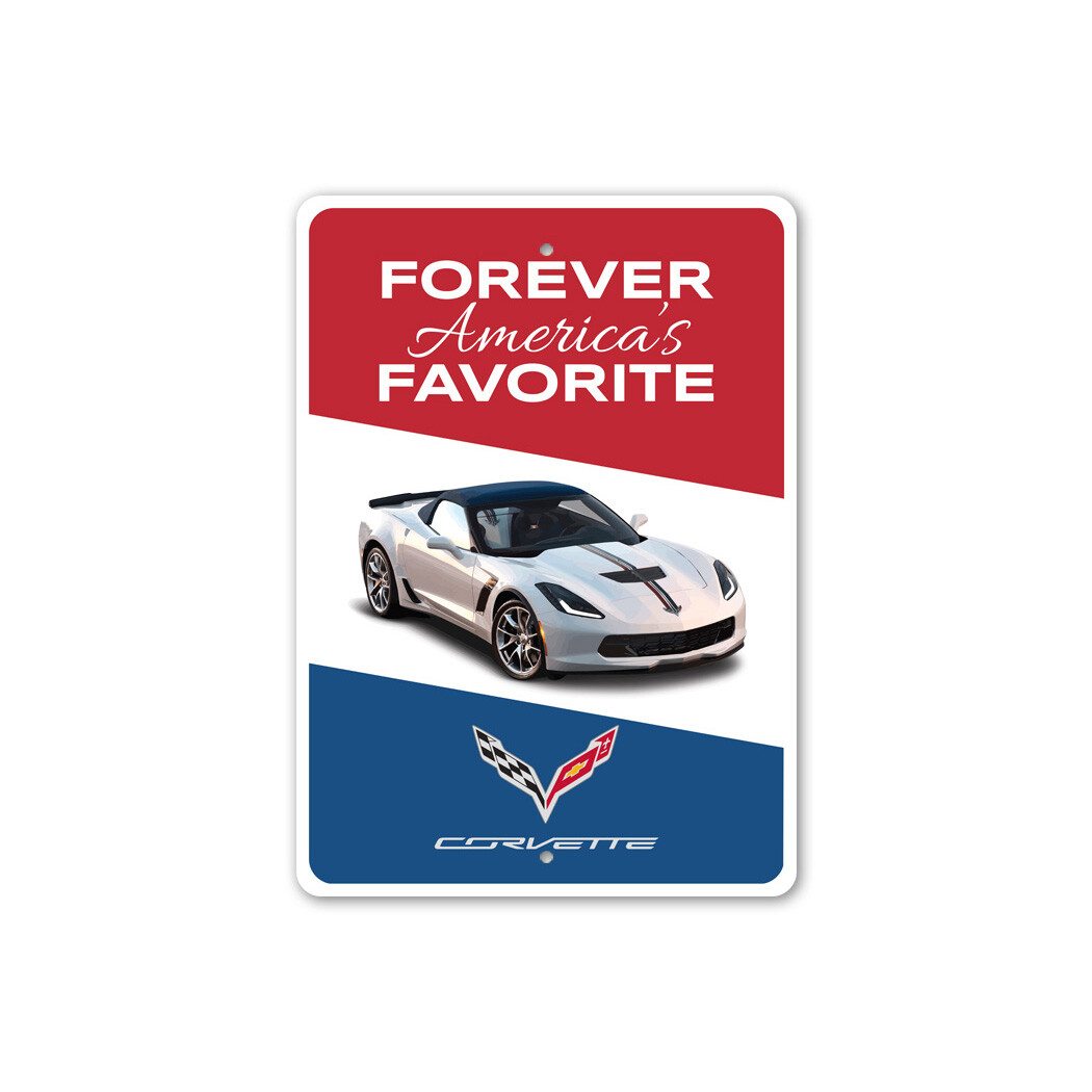 Forever Americas Favorite Chevy Corvette Decor Metal Sign gallery