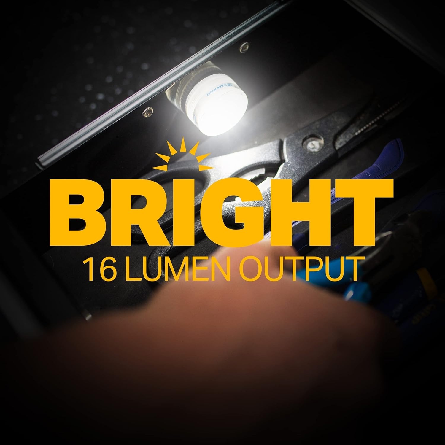 LUXPRO Waterproof Micro LED Puck Lights - Adhesive Under Cabinet Light - 5 Pack gallery