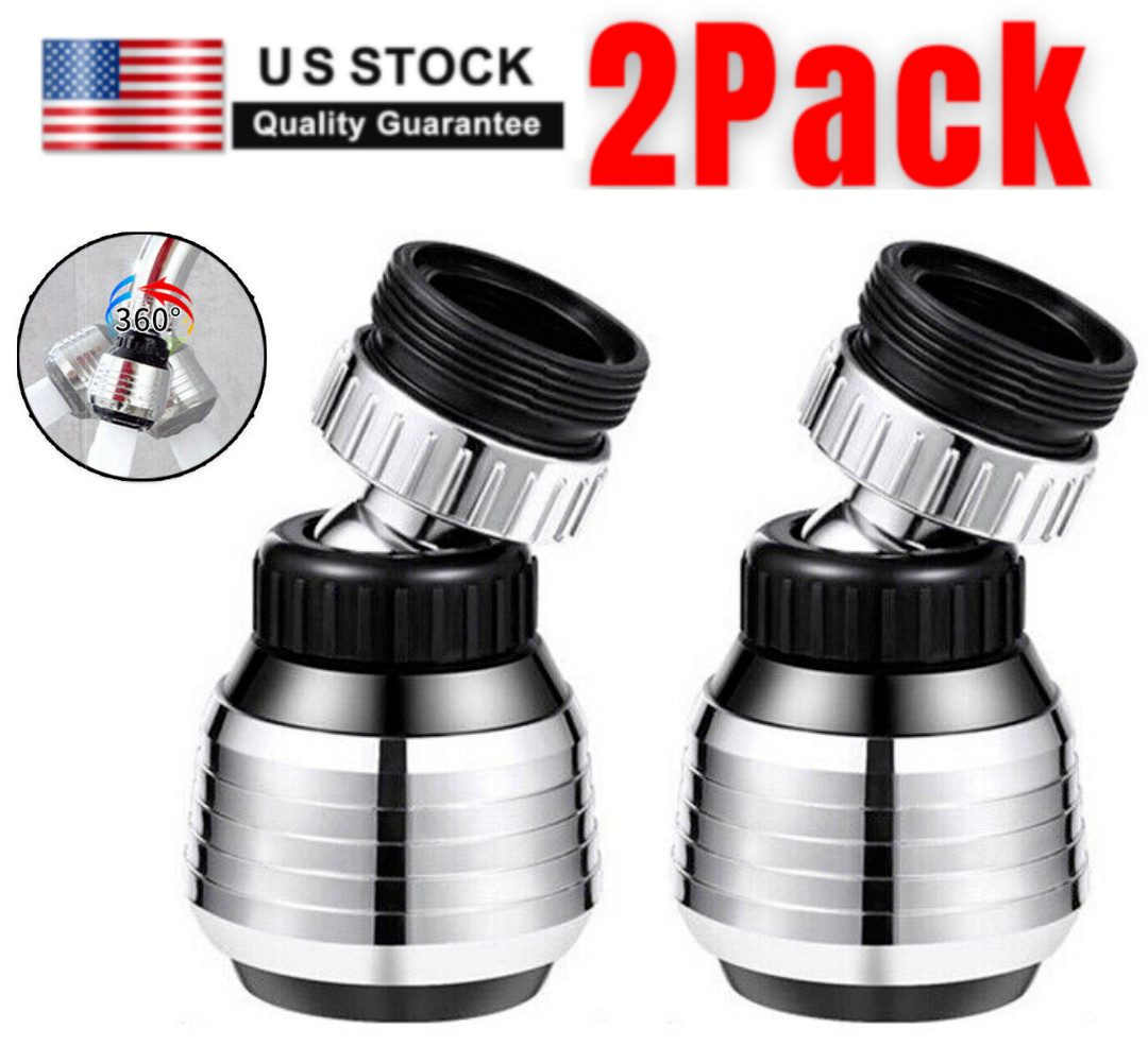 2 X Rotating 360° Faucet Movable Kitchen Tap Head Water Saving Nozzle Sprayer gallery