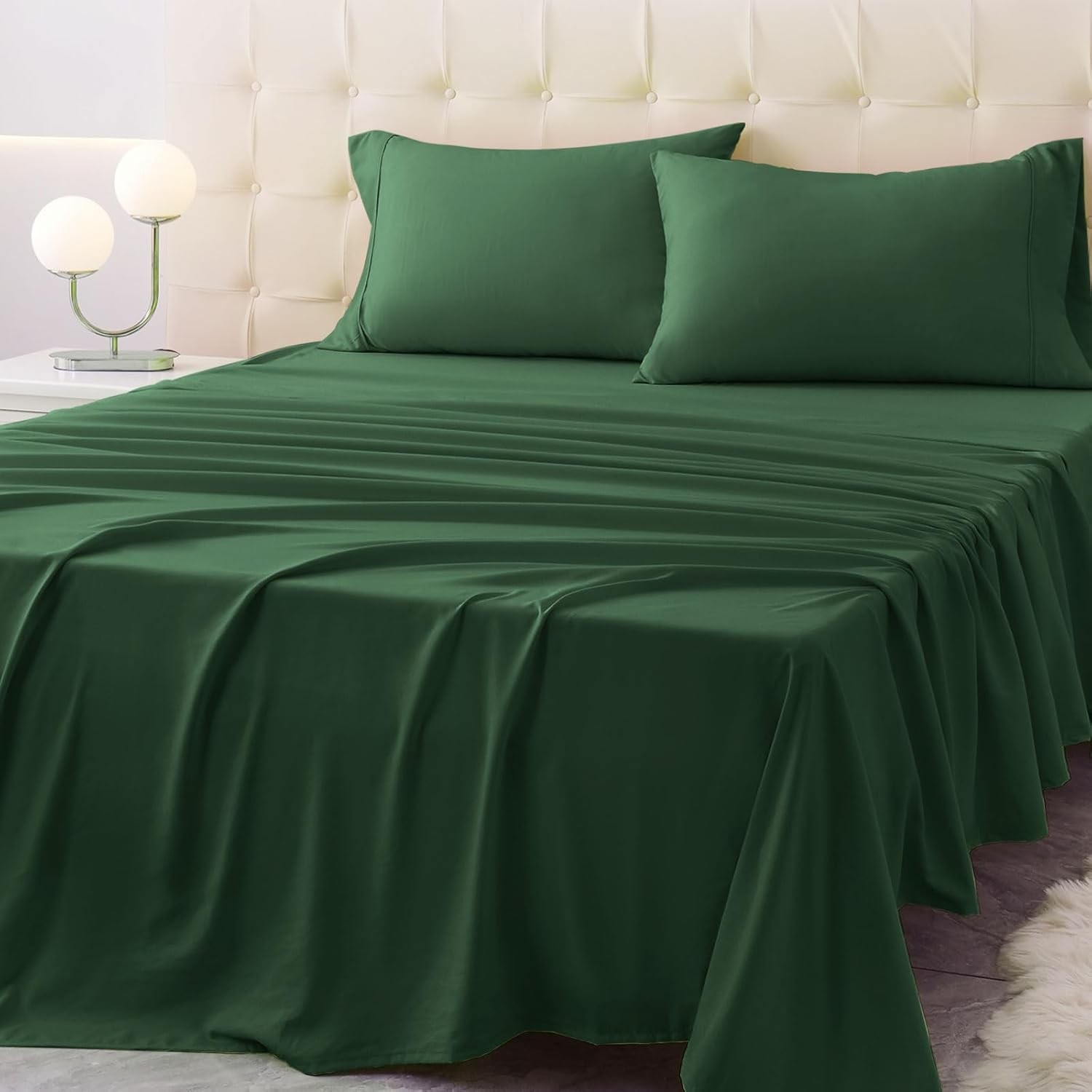 Full Size Bed Sheet Set - 4 Piece Soft Microfiber Sheets with Deep Pockets, gallery