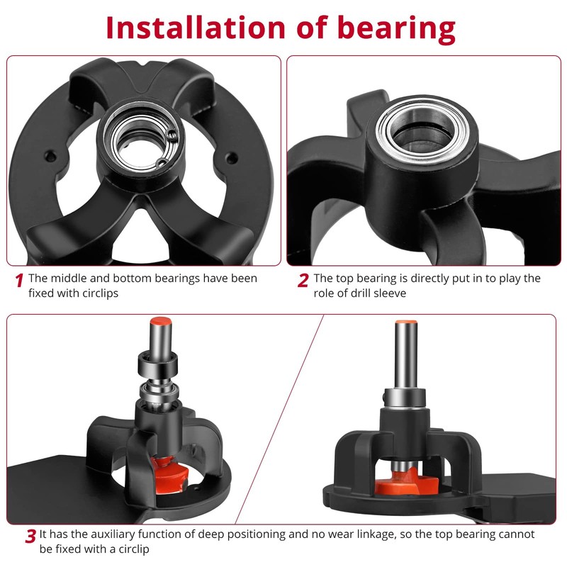 Concealed Hinge Drilling Jig Hole Set Aluminum Alloy Double Clip 35mm gallery