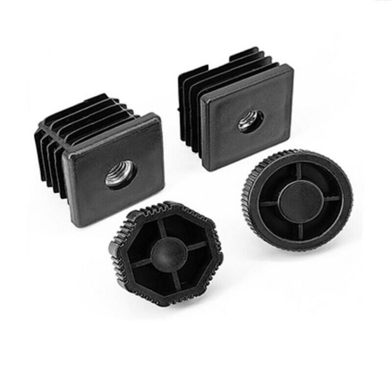 Square Tube Inserts End Caps Adjustable Table Foot Furniture Leveling Feet M6 M8 gallery