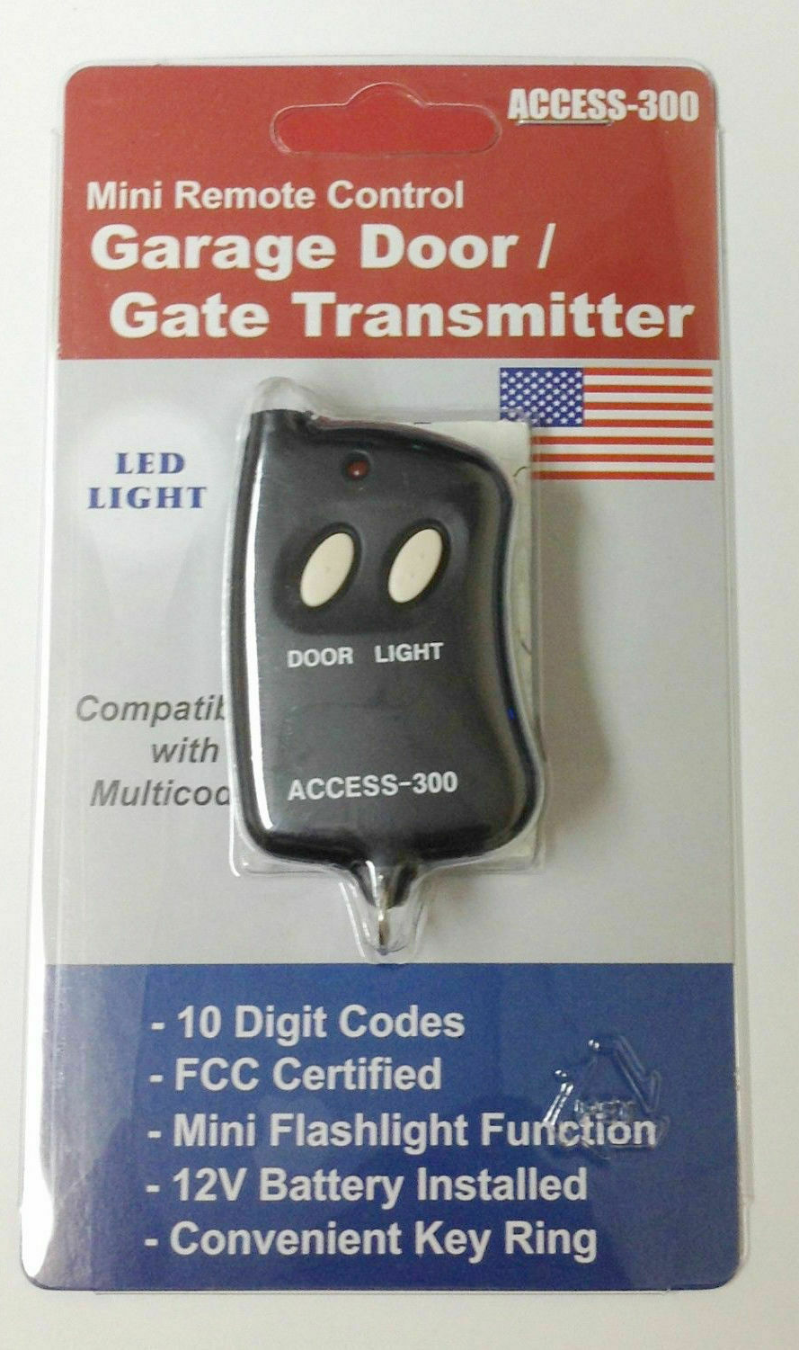 Access 300 10 Digit Dip Switch Garage Door Opener Remote Transmitter Keyring gallery
