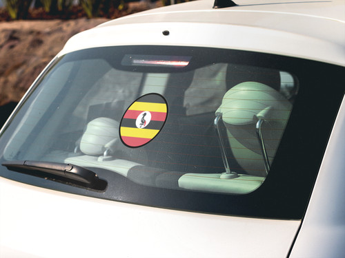 Uganda Flag Circle Sticker Decal gallery