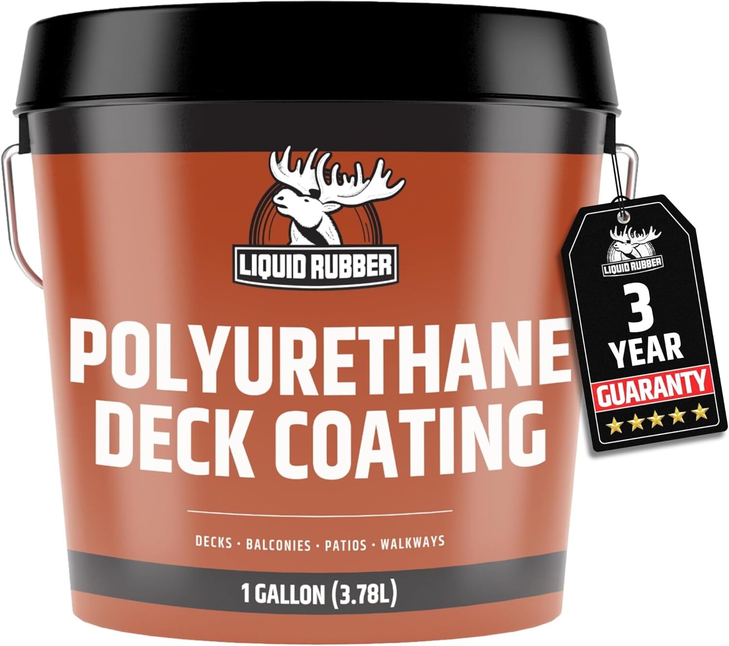 Textured Polyurethane Deck Coating - 10X Stronger Than Paint, Waterproof Sola... gallery