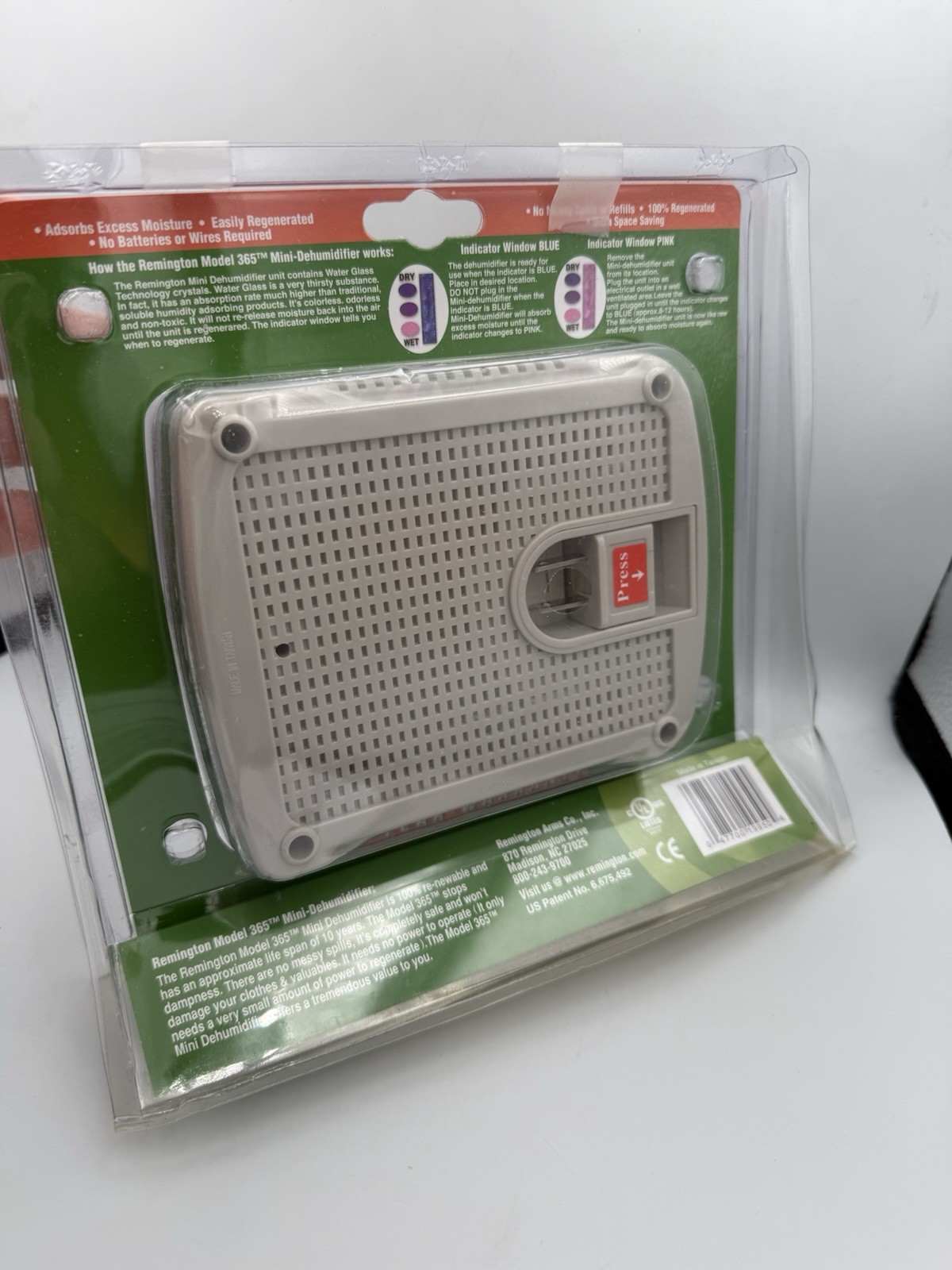 Remington Model Mini-Dehumidifier Absorbs Excess Moisture No Batteries Required gallery