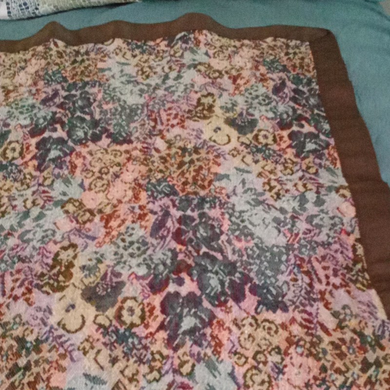 Floral Multicolor Rectangular Pillow/Cushion Top 25"x30" Upholstery, No Closure. gallery