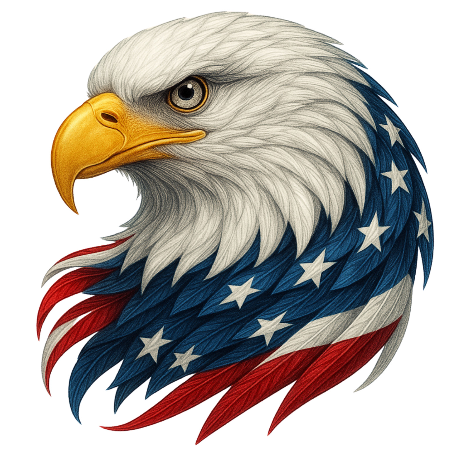 5 inch American Eagle Flag Vinyl Sticker USA Patriotic gallery