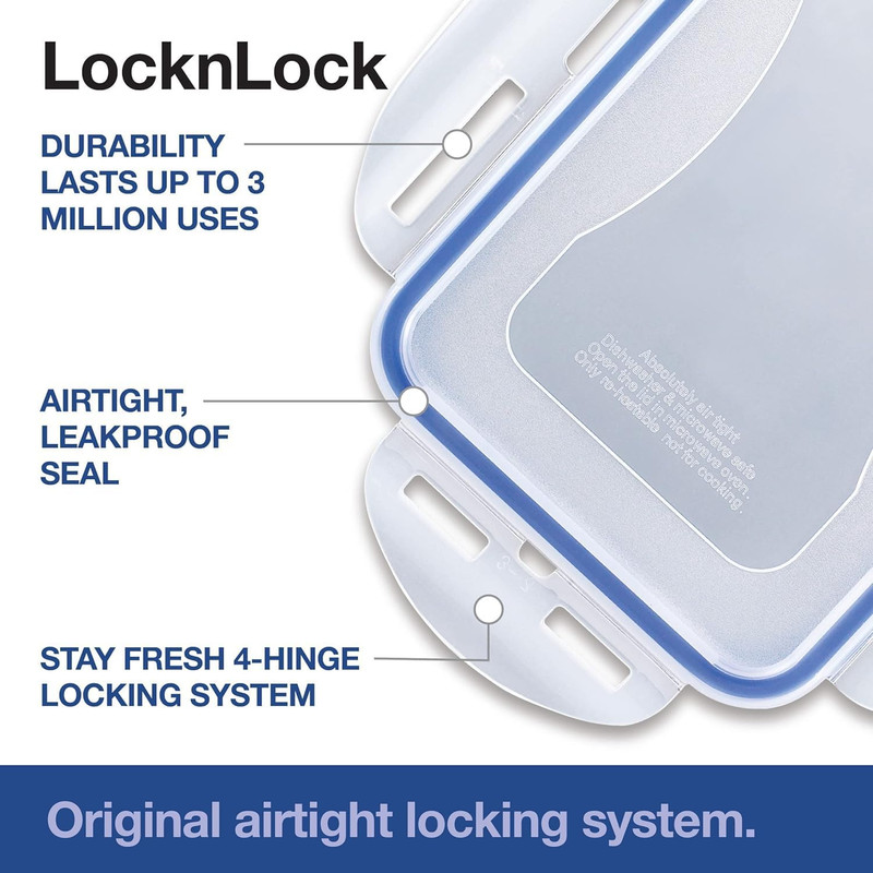 LOCK & LOCK Easy Essentials Food Storage Lids/Airtight Containers, BPA Free, 54 gallery
