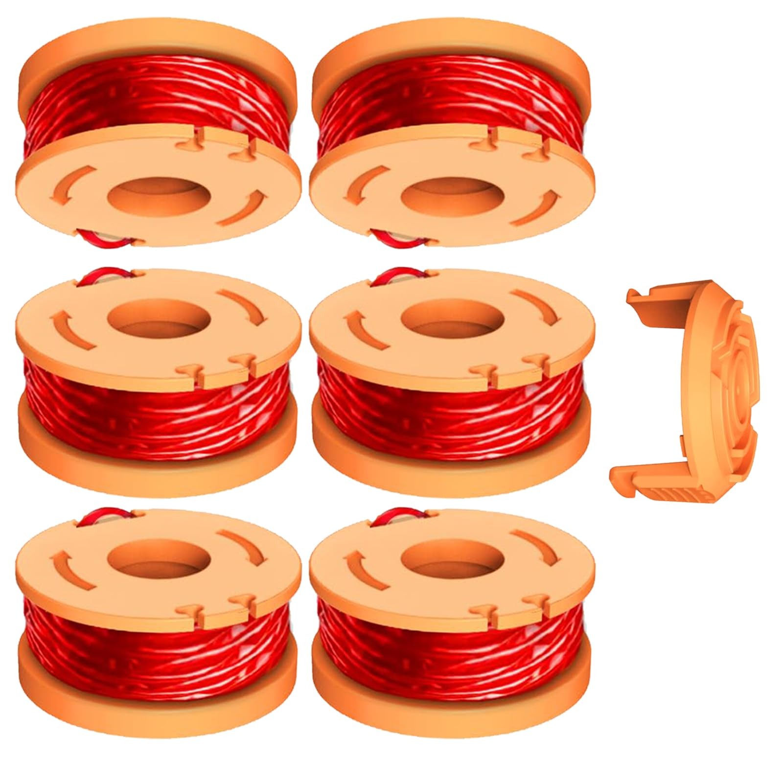 Trimmer Spool Line 0.065in for String Weed Eater 6 Spools 1 Cap gallery
