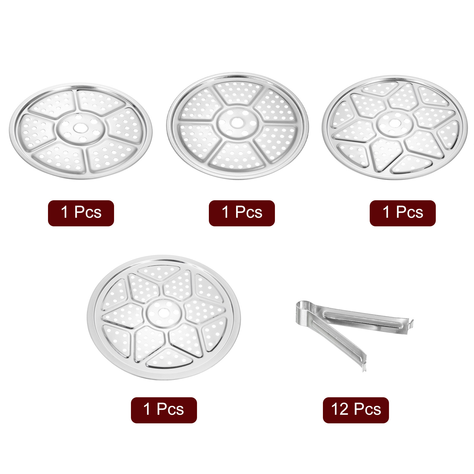 4pcs Stainless Steel Steamer Rack with Stand, Insert Stock Pot Steaming Tray gallery