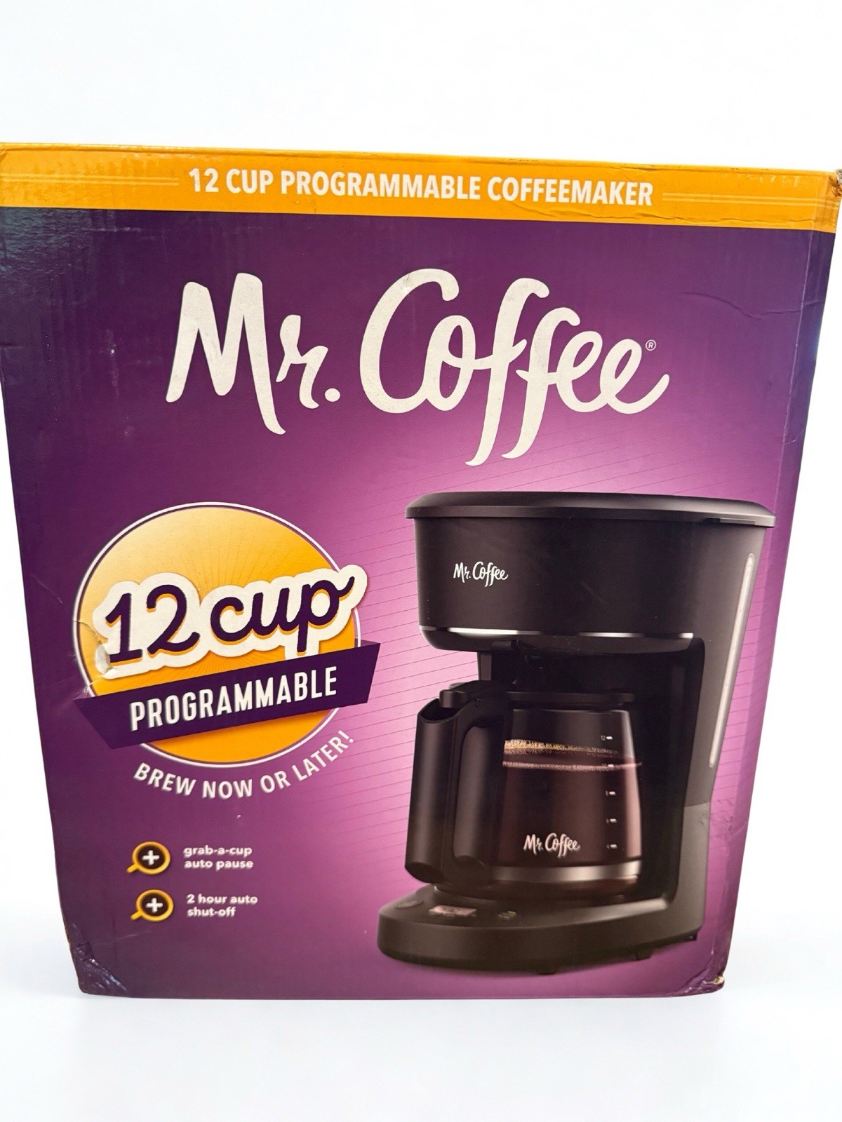 MR. COFFEE 12-CUP PROGRAMMABLE COFFEE MAKER - BLACK New Open Box gallery