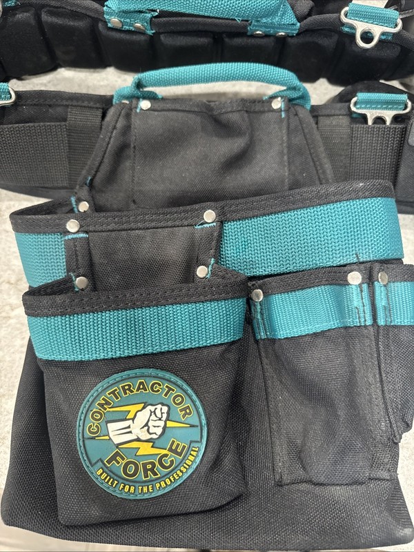 Gatorback Contractor Pro Carpenter Tool Belt Combo Large Blue Hammer Hook gallery