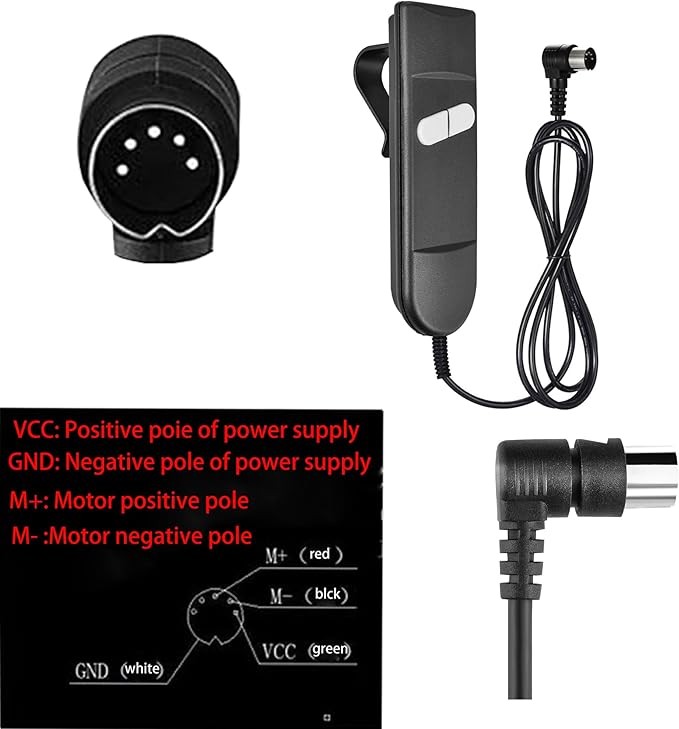 Recliner Remote Hand Control 2 Button 5 Pin for Electric Power Lift Sofa Chair gallery