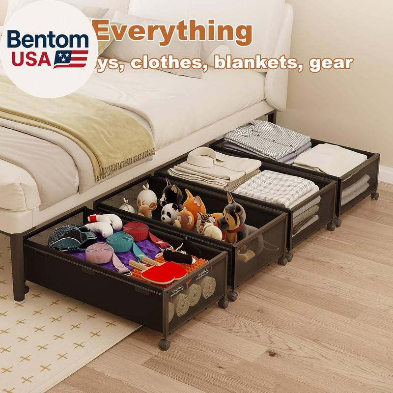 2 Pack under the Bed Storage Containers,10 Inch Height under Bed Shoe Storage,31 gallery