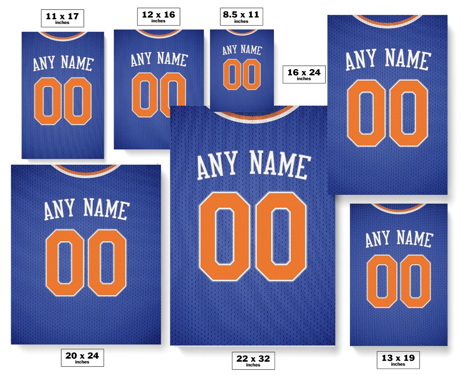New York Knicks Jersey Print-Personalized Any NAME & NUMBER gallery