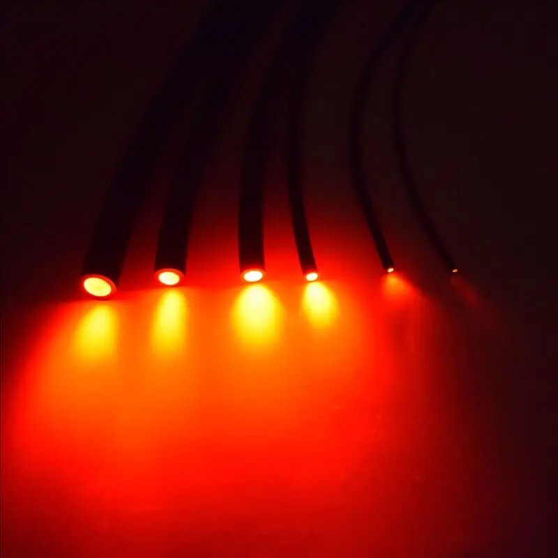 Black Cover Super Bright Solid Core End Glow Optic Fiber 1~10mm Thick Cable gallery