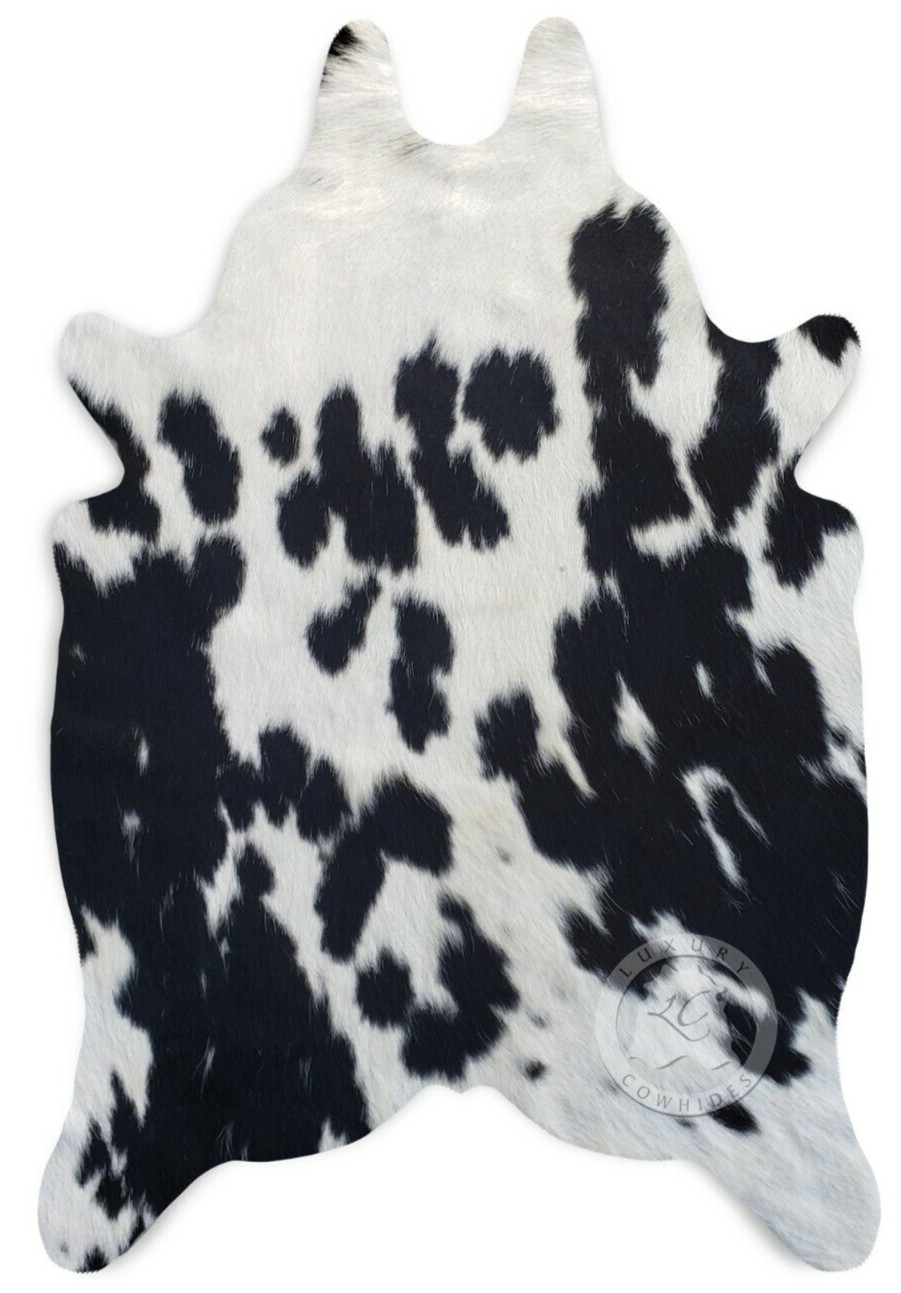 Real Small Cowhide Rug Black and White - Size 24"x35" gallery