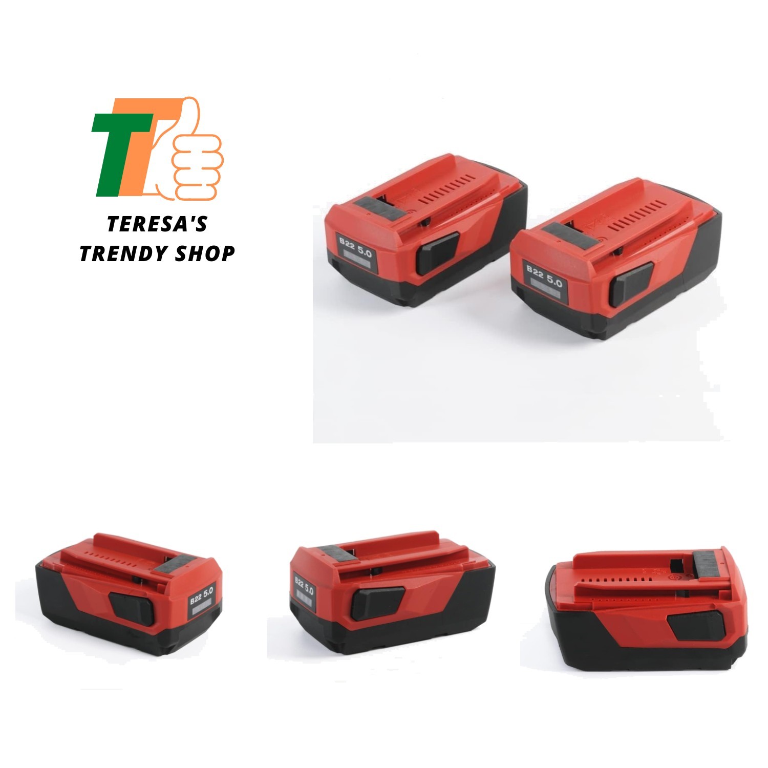 2 Pack 22V 5.0Ah Replacement Lithium-Ion Battery Compatible with Hilti B22 21... gallery