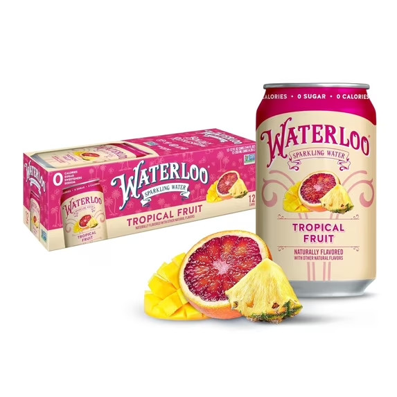 Waterloo Sparkling Water, Tropical Fruit Naturally Flavored, 12 Fl Oz Cans- gallery