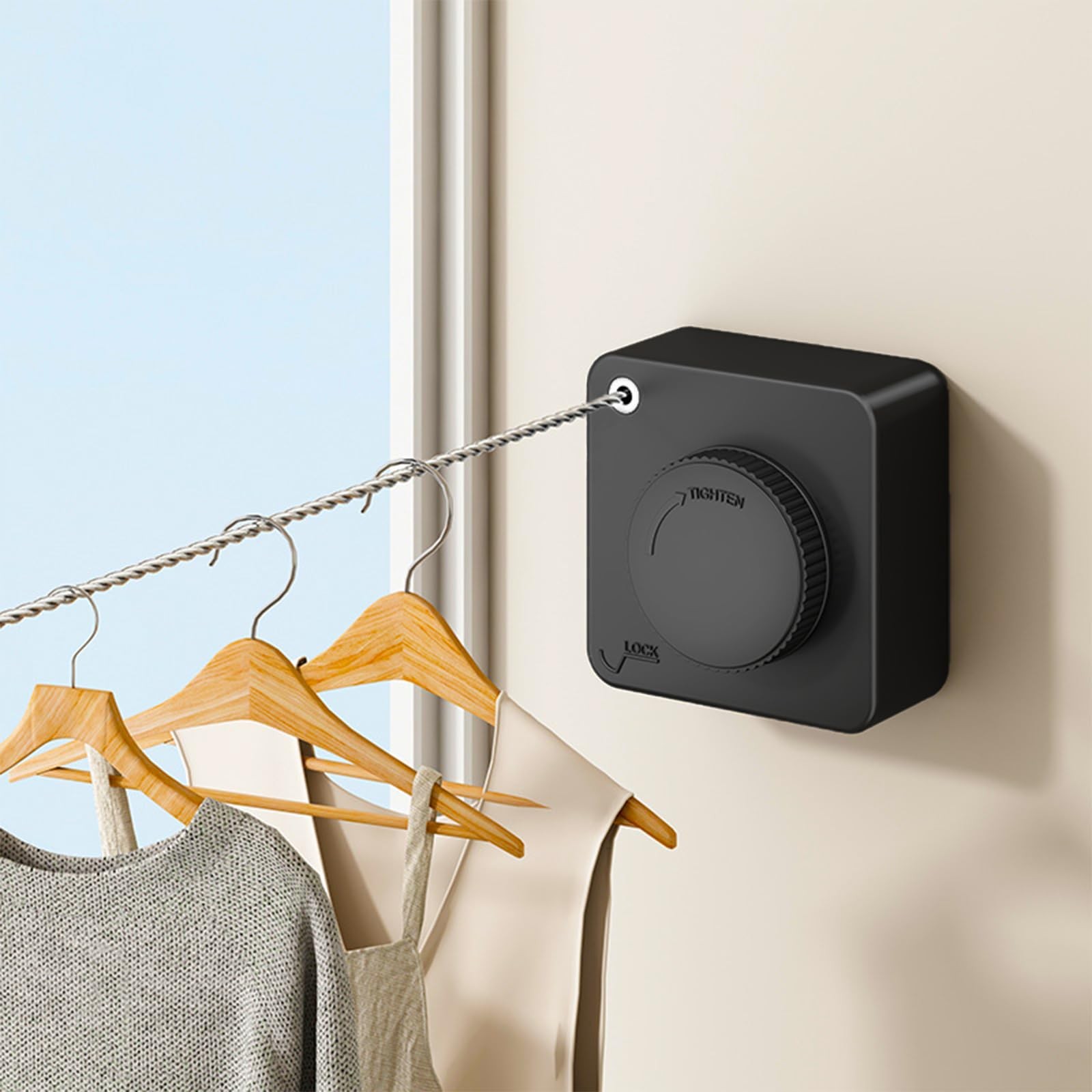 Compact Mini Retractable Clothesline,Heavy Objects-15.1FT gallery