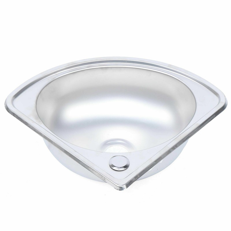 Corner Sink Thick Small Wall Mount Vessel Sink 304 Stainless Steel for Kitchen gallery