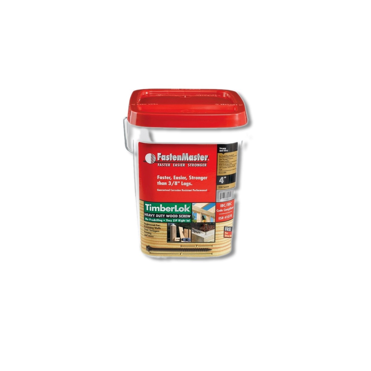 FastenMaster TimberLok No. 10 X 4 in Hex Epoxy Wood Screws 250 pk FMTLOK04-250 gallery