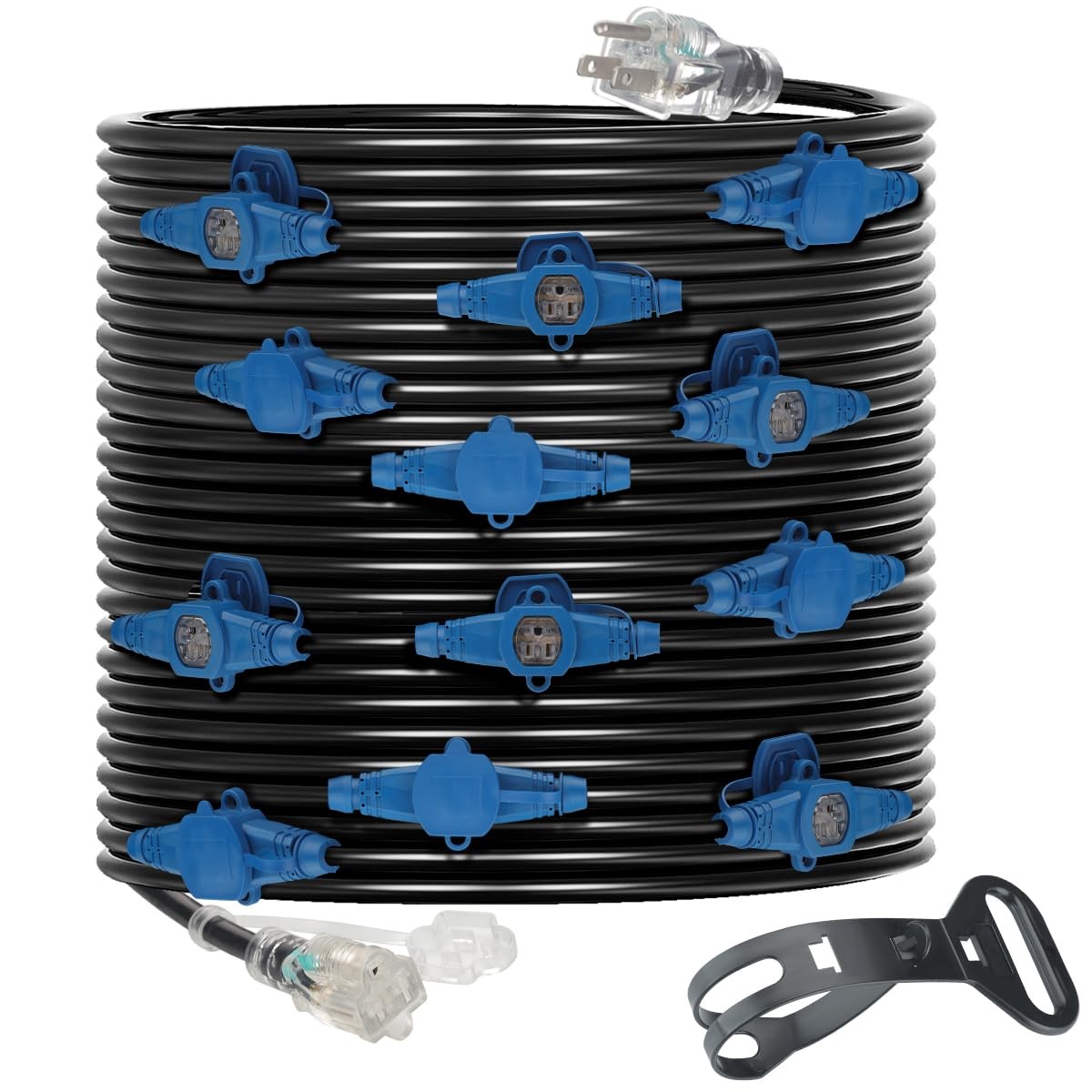 65 Feet Multi Outlet Extension Cord 12 Gauge,13 Nema 5-15R Evenly Spaced Outl... gallery