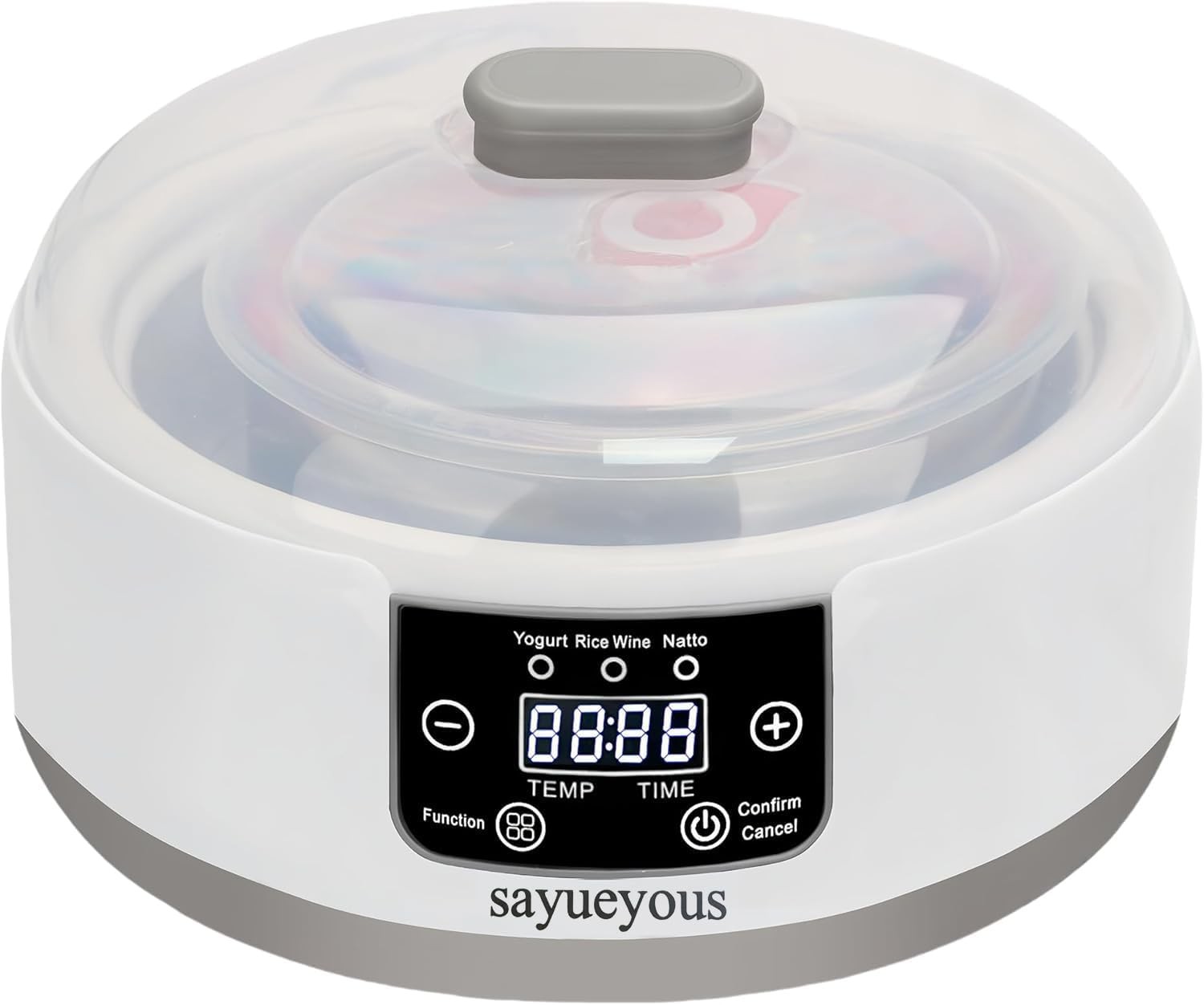 Yogurt Maker W/ Adjust Temp(32°C-45°C/90°F-113°F & Time1-99h & PP Lid Celsius gallery