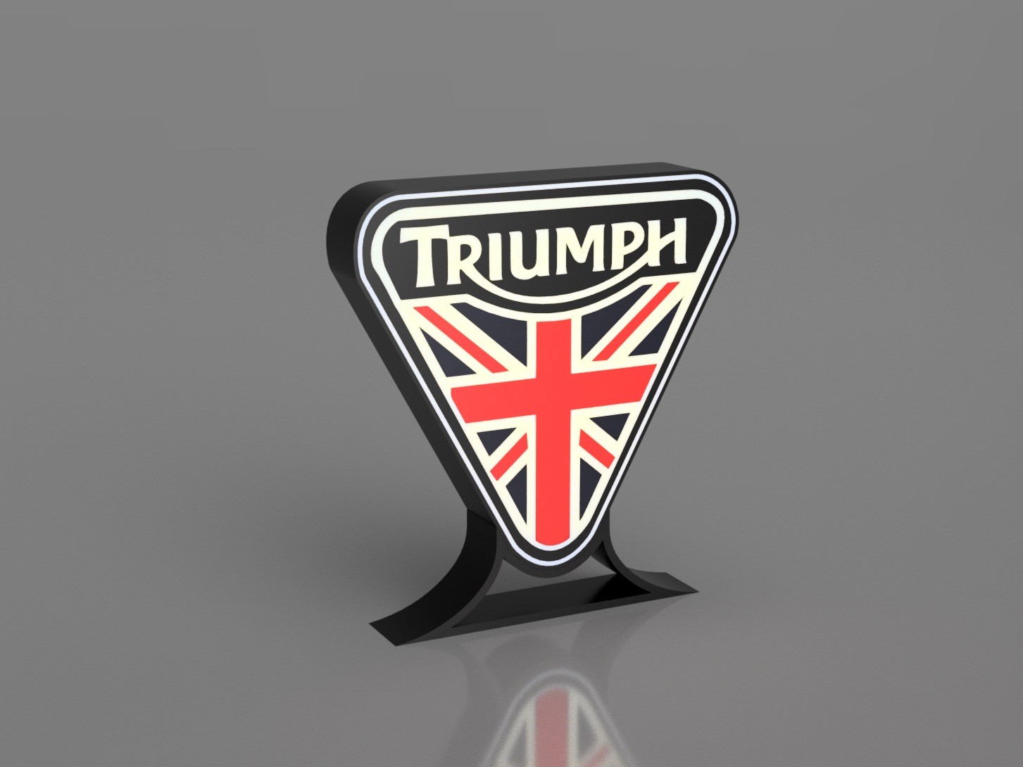 Triumph Motorcycle LED Light – USB Powered Union Jack Garage Man Cave Wall Decor gallery