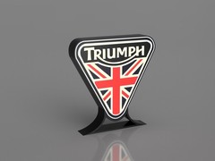 Triumph Motorcycle LED Light – USB Powered Union Jack Garage Man Cave Wall Decor