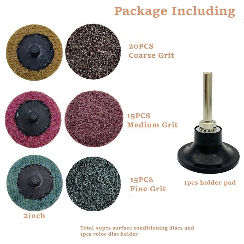 51 Pcs 2" Nylon Surface Conditioning Discs for Grinding, Polishing & Deburring gallery