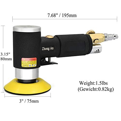 2 3-inch Mini Orbital Sander da sander Air Dual Action Black gallery