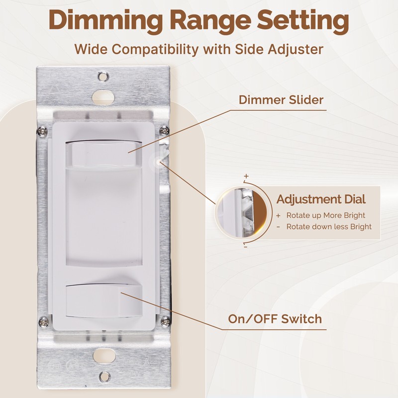 MOES 1/2/4PK Dimmer Light Switch Single Pole/3-Way LED,CFL,Incandescent,Halogen gallery