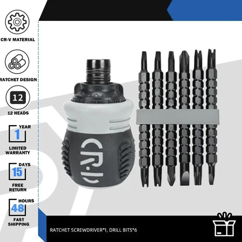 1pc Mini Ratchet Precision Screwdriver 13-in-1 Magnetic Telescopic Tool - NEW gallery