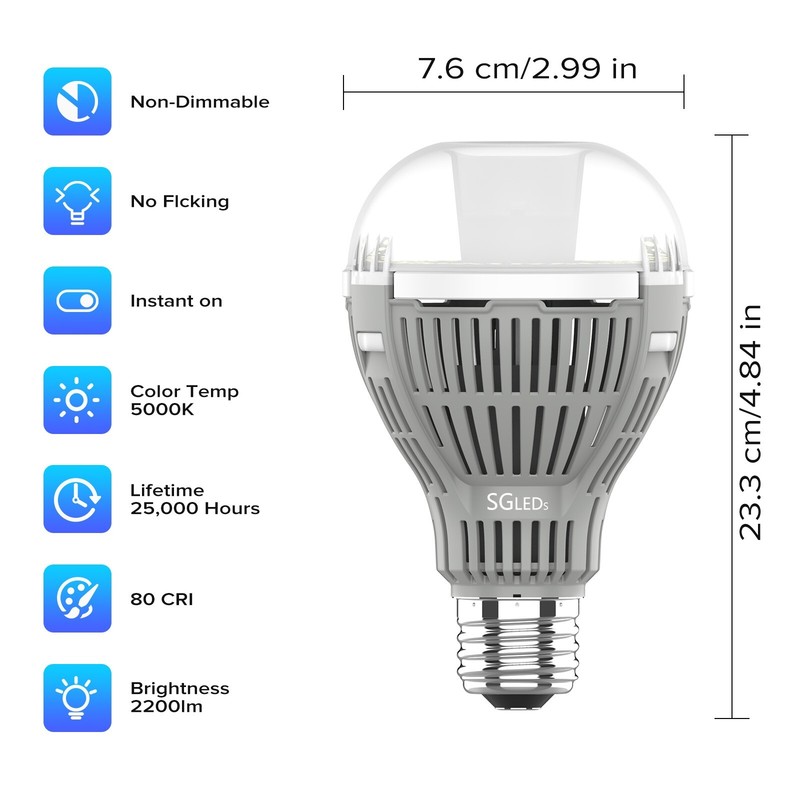 4 Pack 200W Equivalent LED Light Bulb A21 5000K 16W Home Energy Saving Efficient gallery