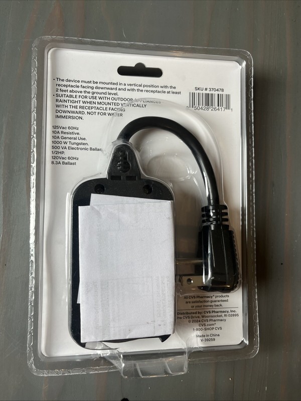 Merry Brite Outdoor Mechanical Timer 2-8 hours or Dusk - Dawn, Single Outlet NEW gallery