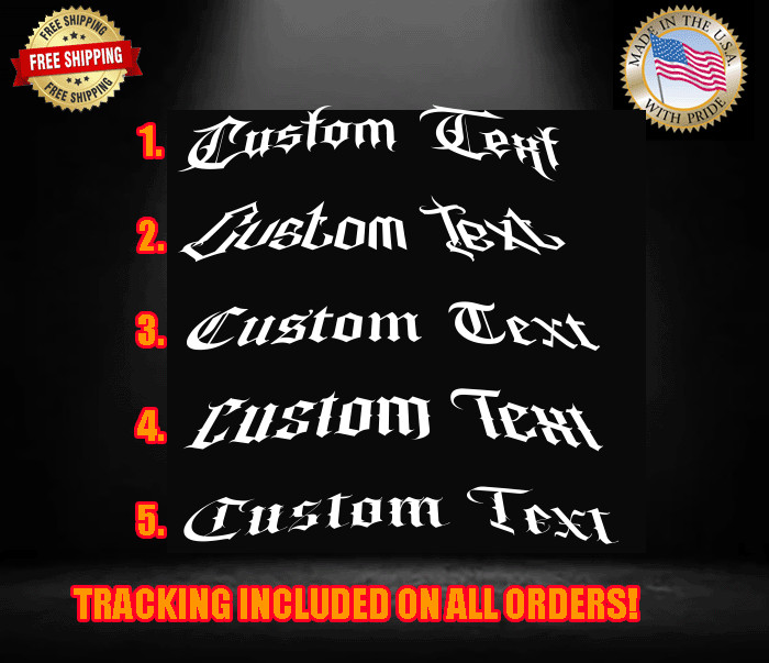 CUSTOM WINDSHIELD BANNER LETTERING ARCH VINYL DECAL STICKER TEXT CAR TRUCK JDM gallery