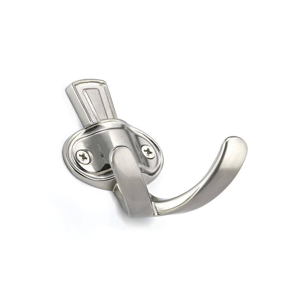 2-15/16 In. (75 Mm) Brushed Nickel Classic Wall Mount Hook gallery