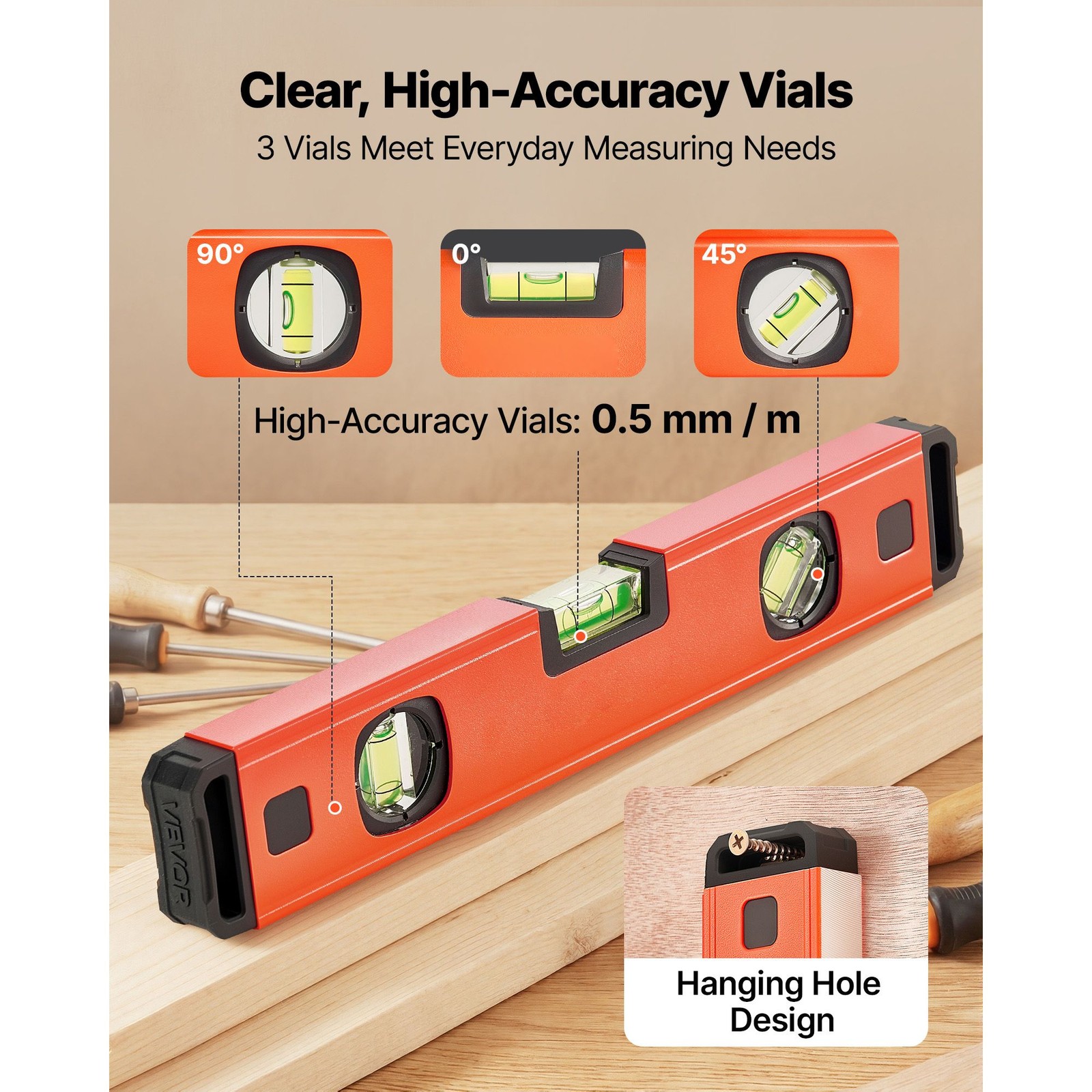 Torpedo Level Set 4-Pc: 4/12/24/40in, Alum, Mag Base, 3 Vials, Hanging Hole gallery